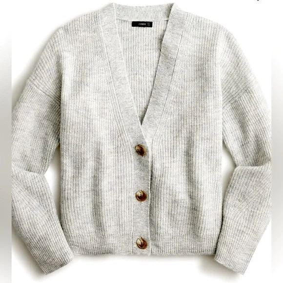 NEW / Ribbed V-neck cardigan sweater /B001 - Picture 2 of 5